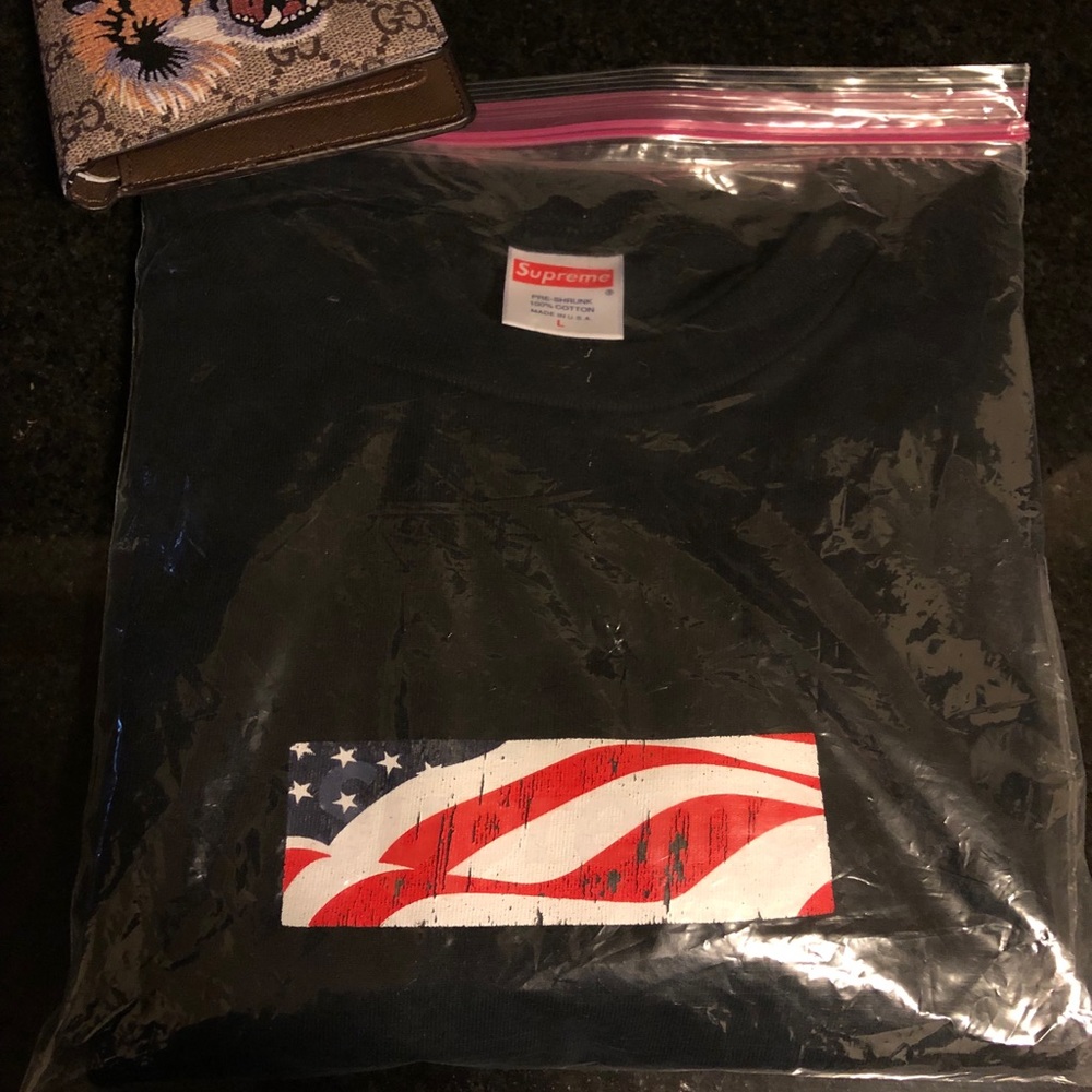 Black Supreme 911 Box Logo Tee Shirt